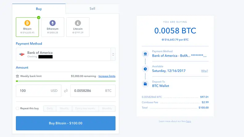 How to buy bitcoin: Once you enter your info, buying Bitcoin is dead simple.