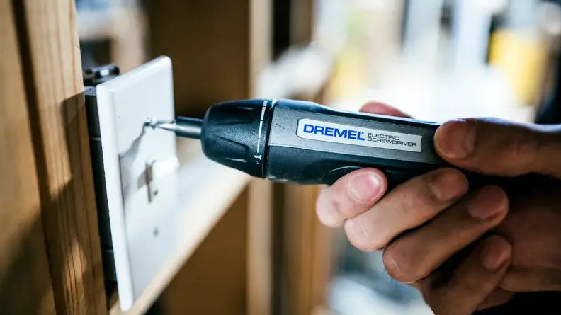 A task as easy as unscrewing and re-screwing light switch covers is easier and faster using an electric screwdriver.