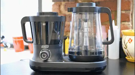 Dash Rapid cold brew coffee maker in process