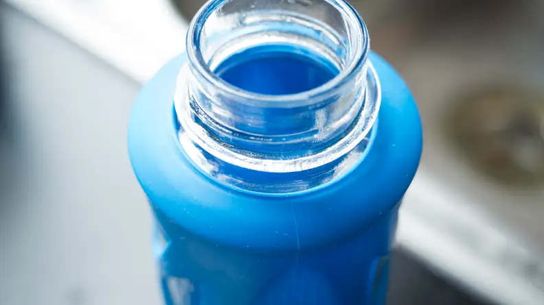 The recently-cleaned top of my reusable water bottle.
