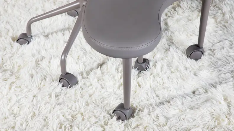 Close up view of the foot rest of the Pipersong Meditation Chair.