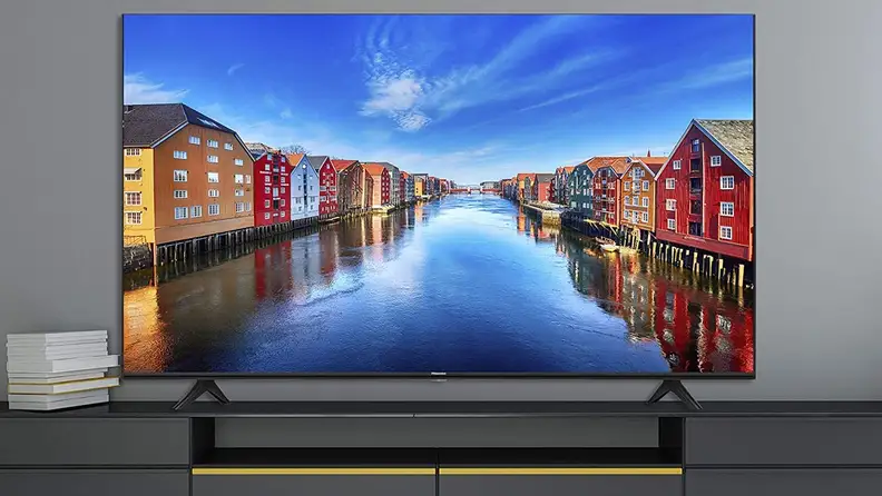A high-resolution flatscreen TV
