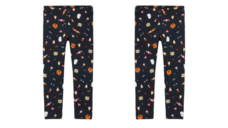 Pants with candy pattern.
