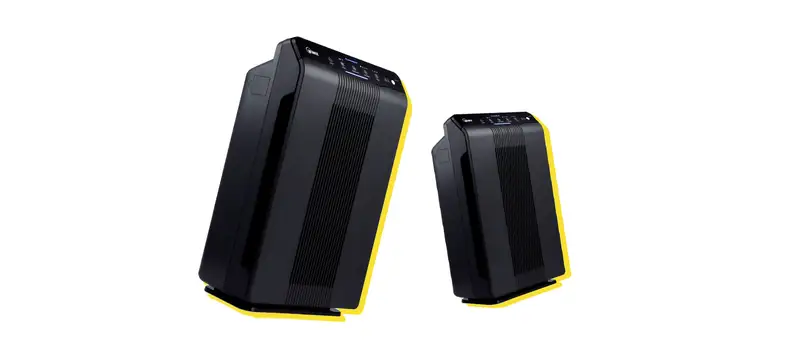 Two black Winix 5500-2 air purifiers side by side.