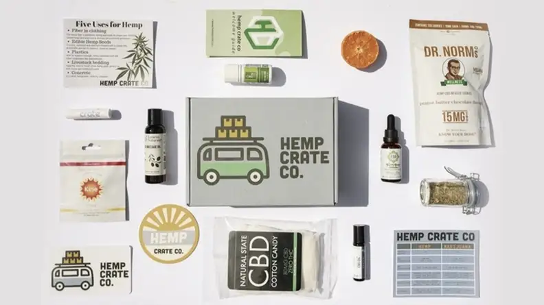 A collection of CBD products