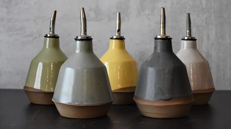 Best Etsy gifts: Ceramic oil bottle