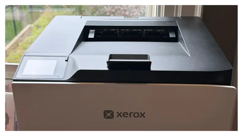 The top half of a Xerox printer