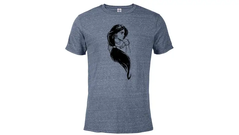 Blue shirt with image of Jasmine