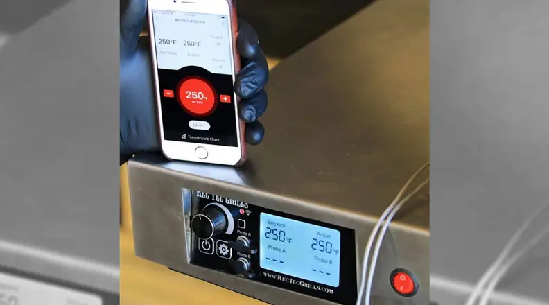 Rec Tec grill buttons and app
