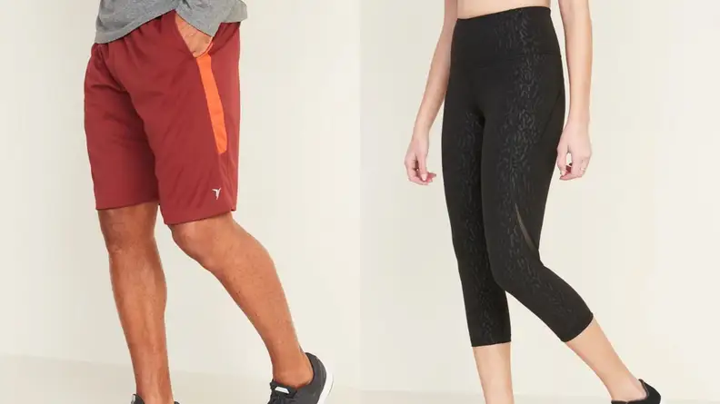 running pants and crops