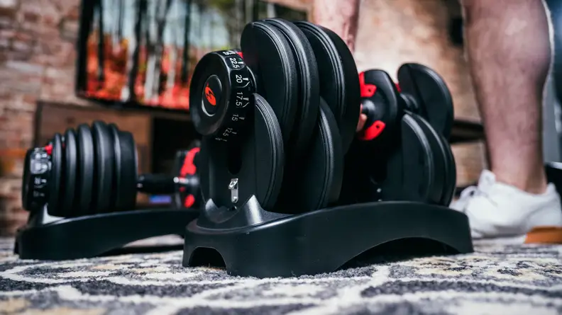 Bowflex SelectTech adjustable dumbbells.