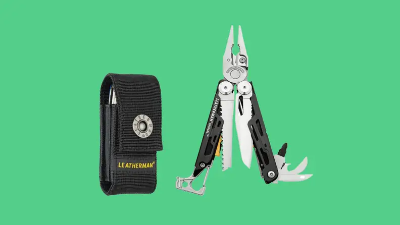 Leatherman Signal multitool with pocket clip.