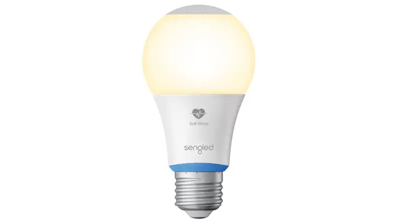 The Sengled Smart Health Monitoring Light bulb against a plain background.