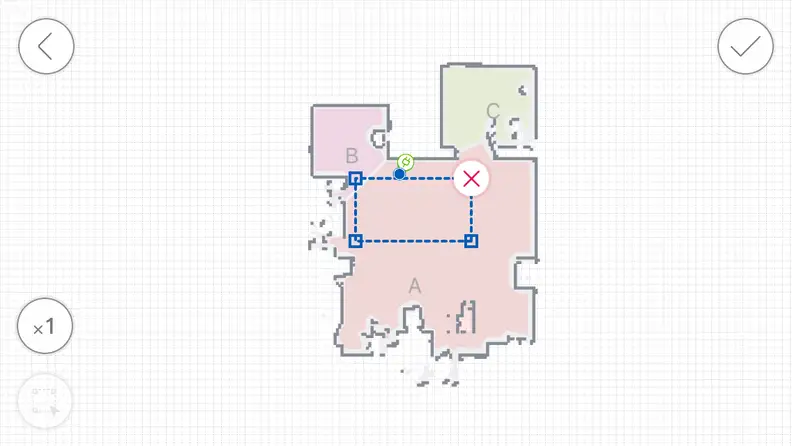 The 930 lets you draw an area you want it to clean.