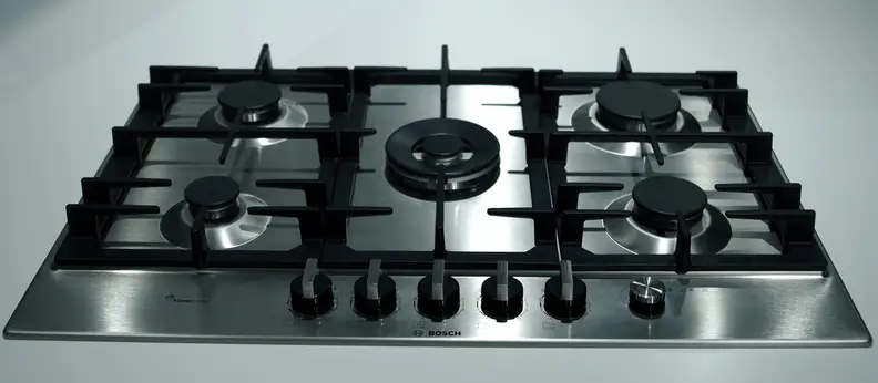 Bosch stainless cooktop with Flame Select