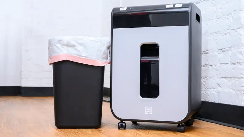 The Staples TruRed Micro-Cut Shredder