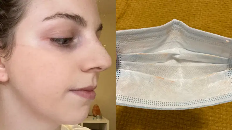 The author after wearing the Covergirl TruBlend Matte Made Liquid Foundation under a mask for an hour-long walk.