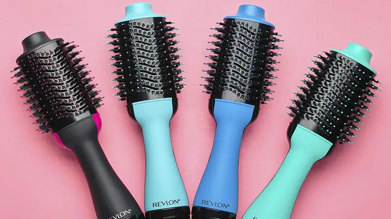Revlon stylers on pink background.