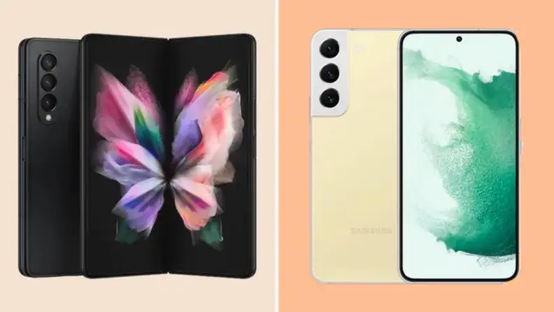 Two samsung smartphone shown side by side.