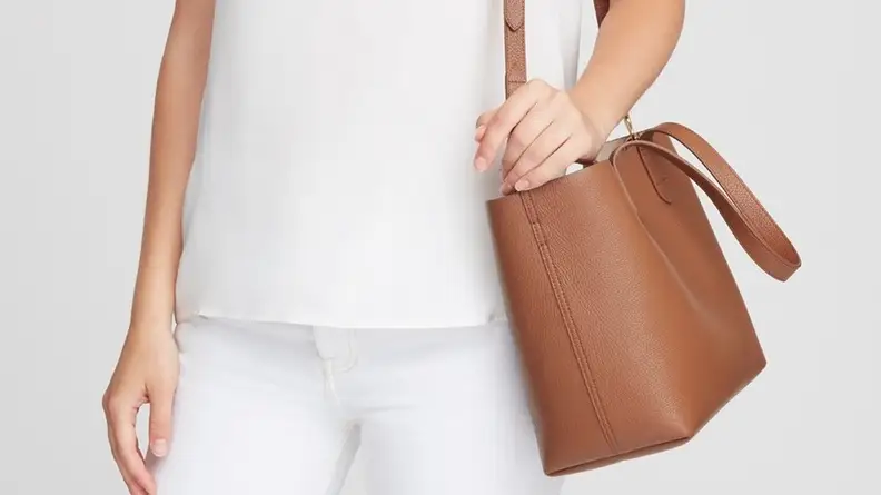 Stay stylish with this sustainable leather tote bag.