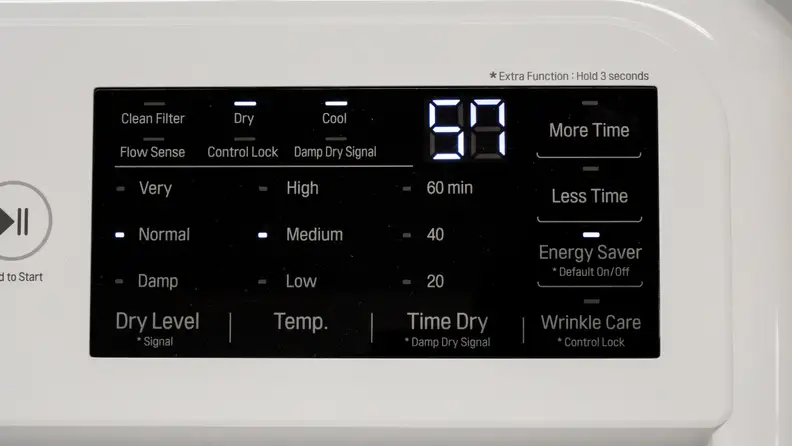 Of all the extra features that the LG DLE7100W dryer has, Wrinkle Care is our favorite.