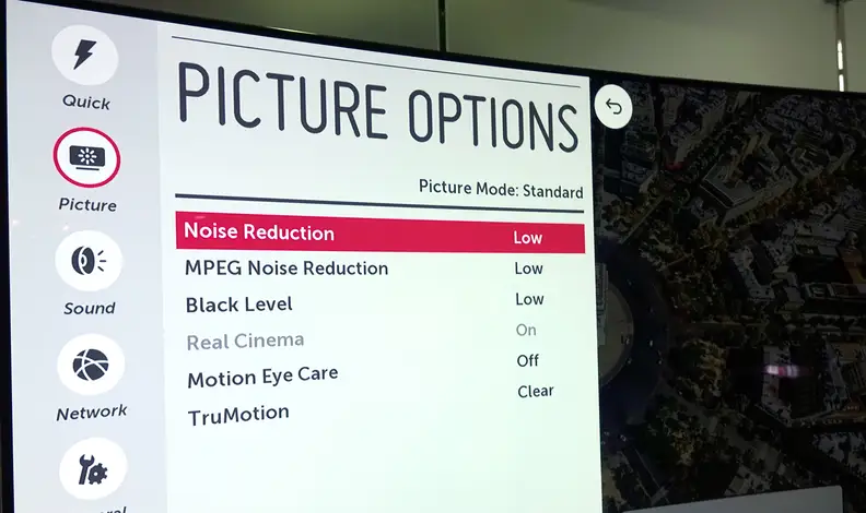 LG 65EC9700 menu