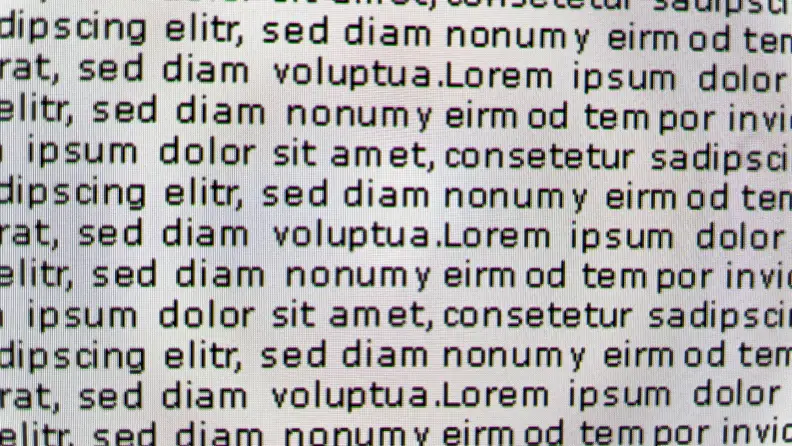 Close up of text with some slight fringing