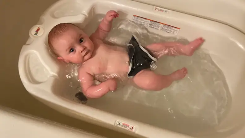 Testing the Primo bathtub.