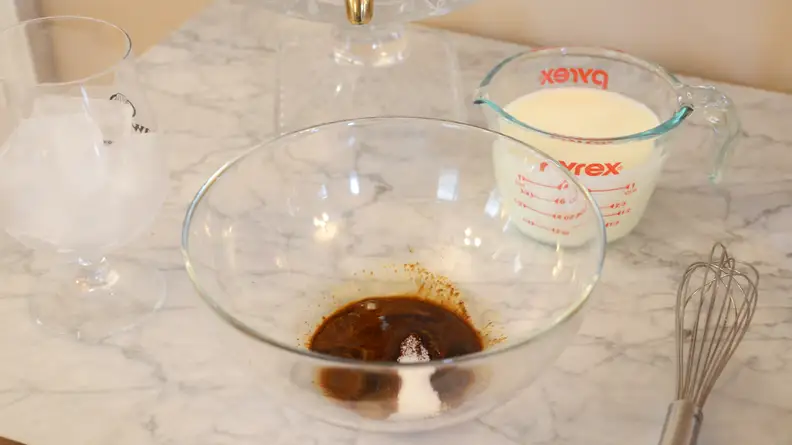 Dalgona whipped coffee only requires three ingredients.