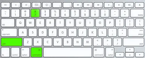 Press shift + command + 3 to take a picture of the entire screen