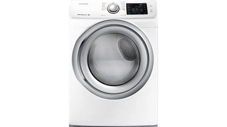 The Samsung DV42H5200EW has a classy, rounded look.