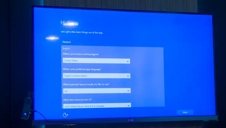 A seamless PC on the TV experience