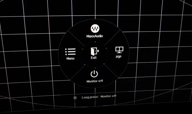 LG 34UC97 menu controls contextual