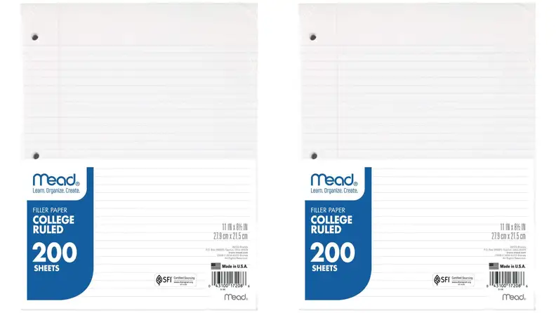Mead Loose Leaf Paper