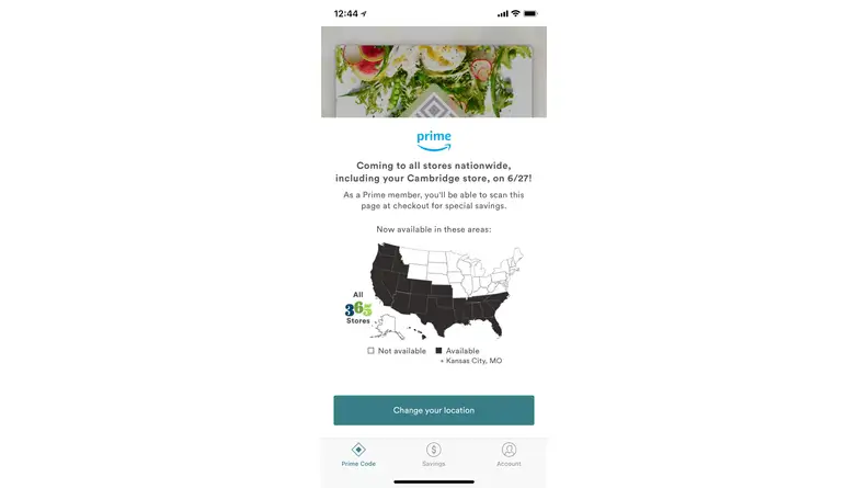 Whole Foods Prime Availability