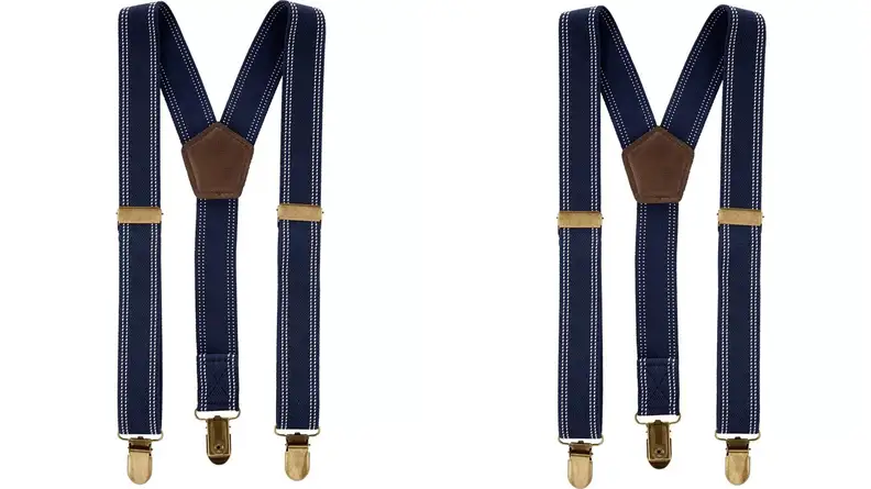 Two images of toddler suspenders