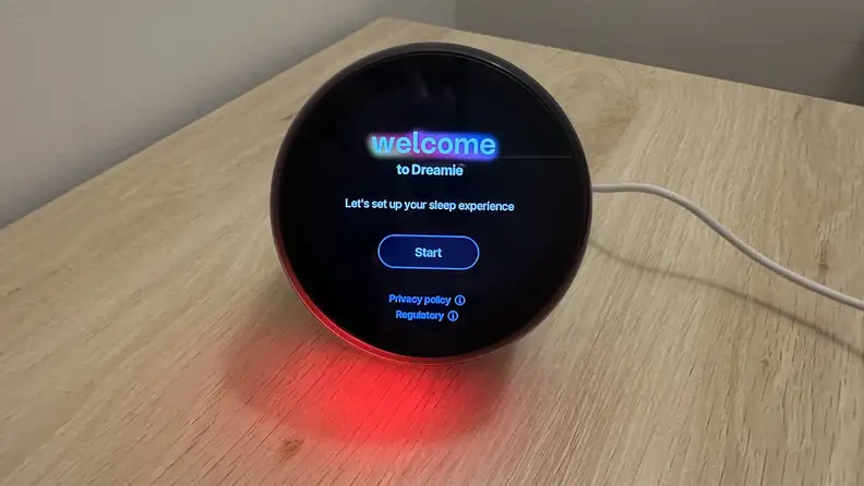 Dreamie smart alarm clock welcome screen
