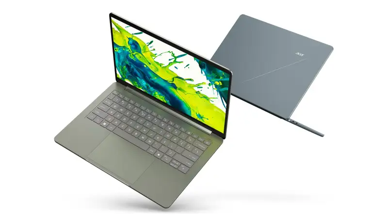 A laptop on a white background