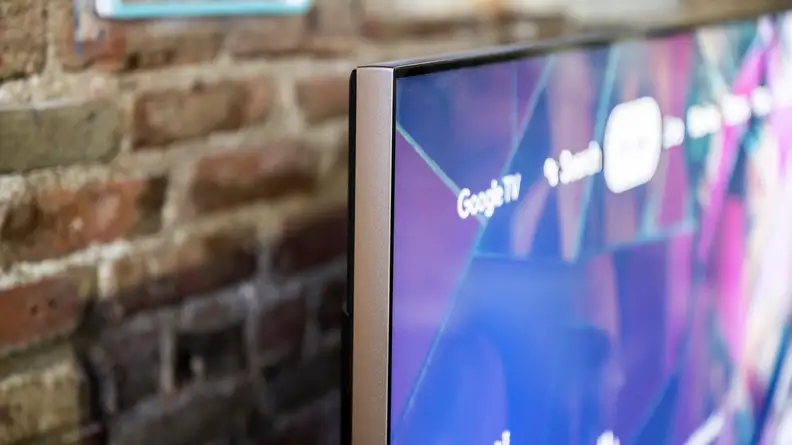 Corner of the Sony X95K LED TV showing off the brightness.