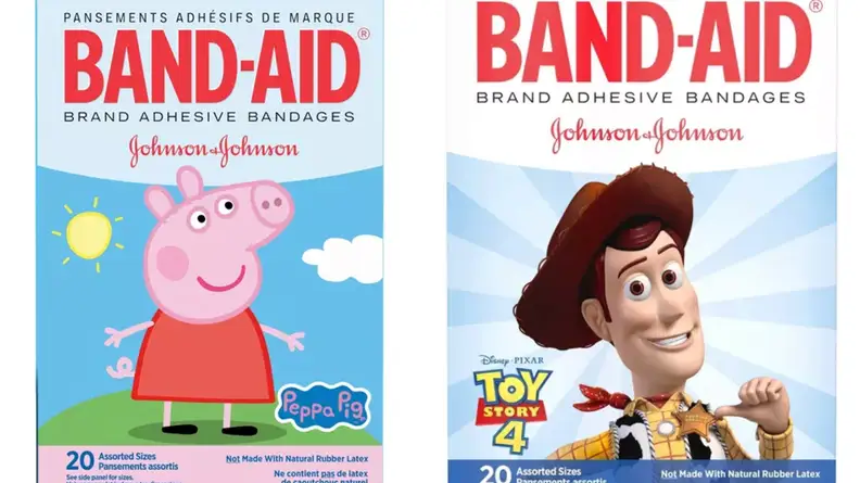 Band-Aids with Peppa Pig and Toy Story