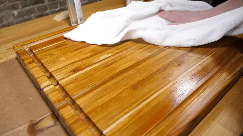 Applying a nice coat of mineral oil regularly will keep a cutting board performing at its best.