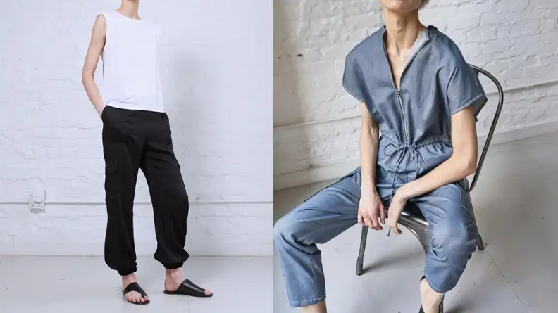 Minimalist pants and jumpsuit