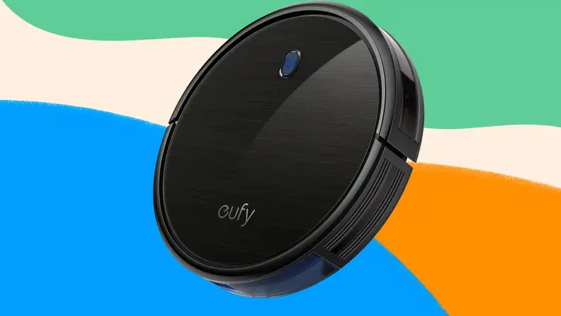 Black robot vacuum