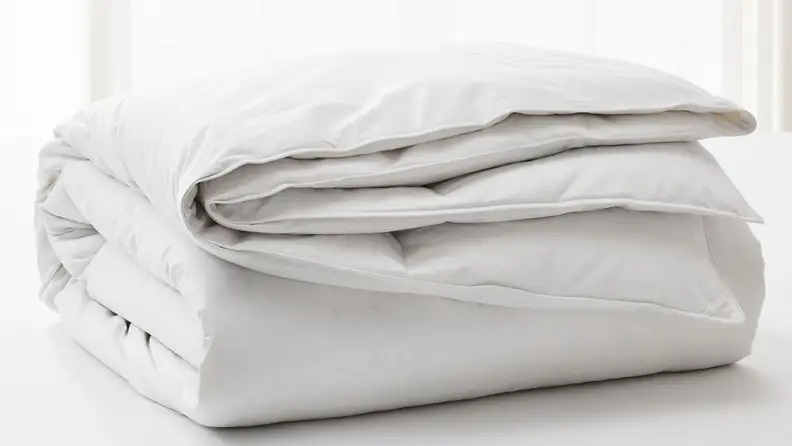 A white Pottery Barn Supreme Goose Down Duvet Insert