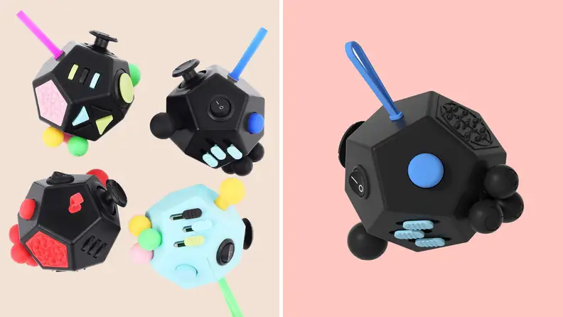 Assorted colorful Fidget Dodecagon fidget toys.