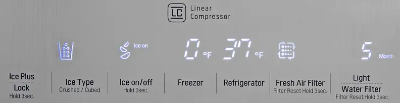 The LG's touch screen controls are both subtle and responsive.