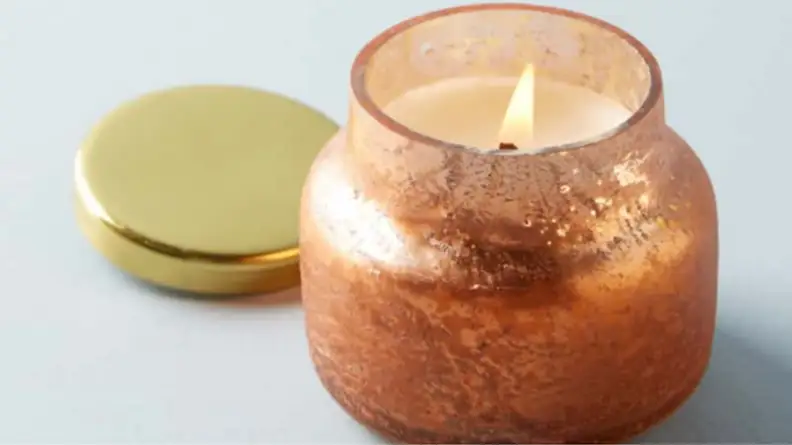 Mini pumpkin candle