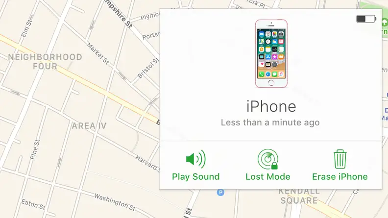 Find My iPhone Interface