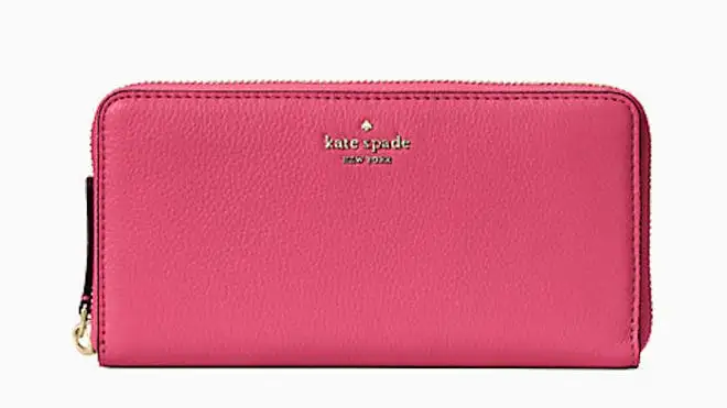 pink leather card holder by Kate Spade