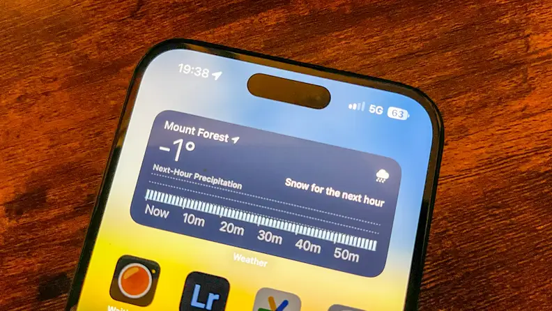 A close-up of the iPhone 15 plus screen.